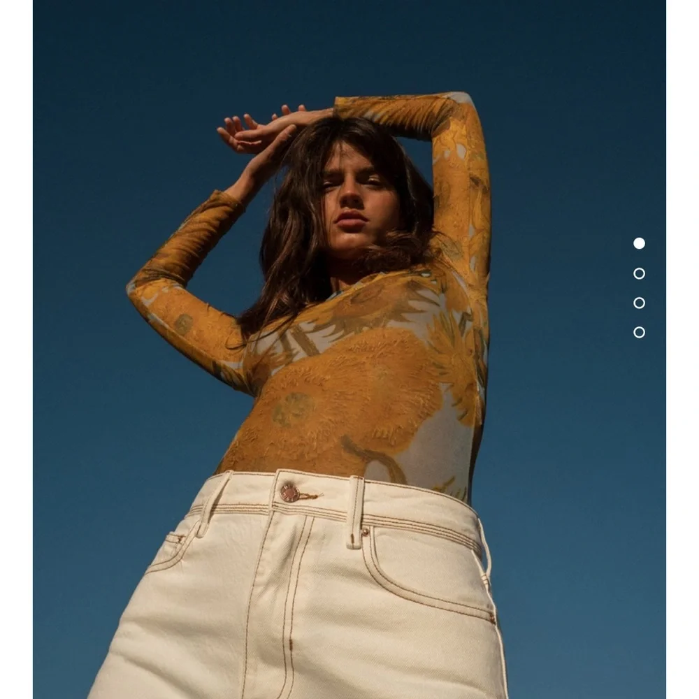 ZARA TULLE GOGH SUNFLOWER BODYSUIT - Picture 4 of 7